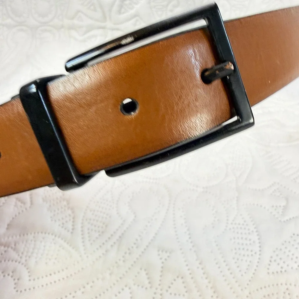 Tan Brown Leather Belt 1